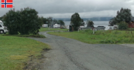 Einfahrt zum Camp Elvegård am Saltstraumen von wo aus man gut Angeln kann