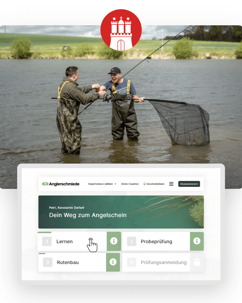 Zum Angelschein Hamburg Online - Prüfungsvorbereitung mit der Anglerschmiede