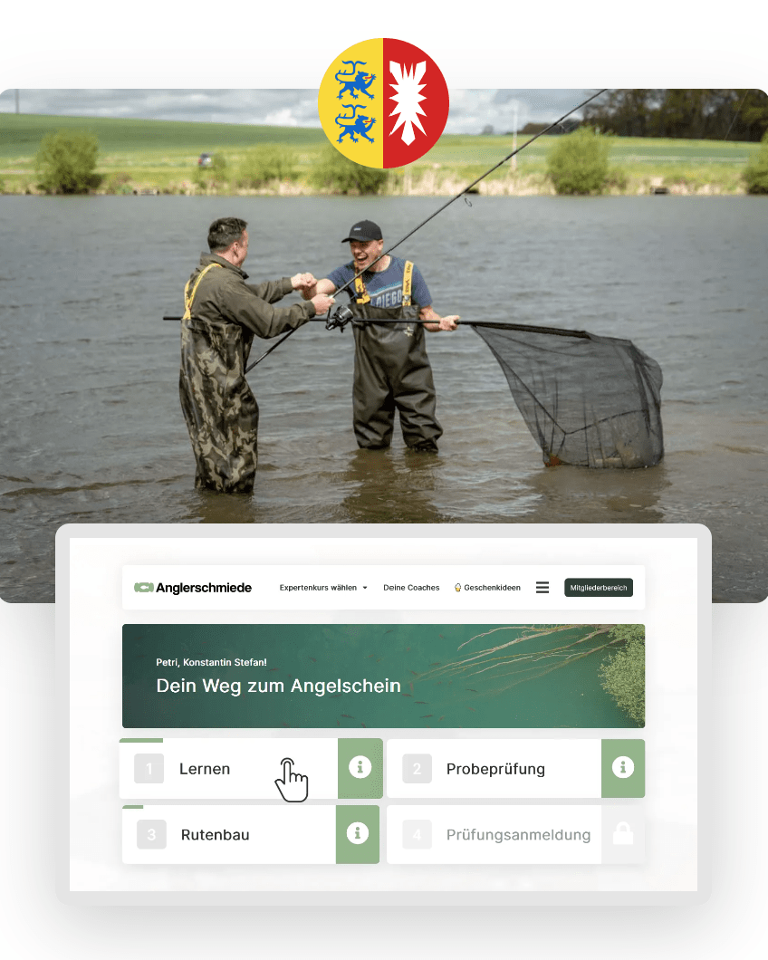 Zum Angelschein Schleswig Holstein Online - Prüfungsvorbereitung mit der Anglerschmiede