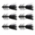 L-MEIQUN, 6PCS Wooly Bugger Streamers Fliegenfischen Köder Olive Rot Schwarz Salzwasser Fliegenbinden Haken Forelle fliegt Bait (Farbe : 6PCS Black, Größe : Hook Size 4) - 1