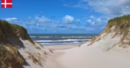 Weiße Sandstrände zwischen begrünten Dünen unweit der Schleuse in Hvide Sande, dem hier vorgestellten Spot zum Angeln
