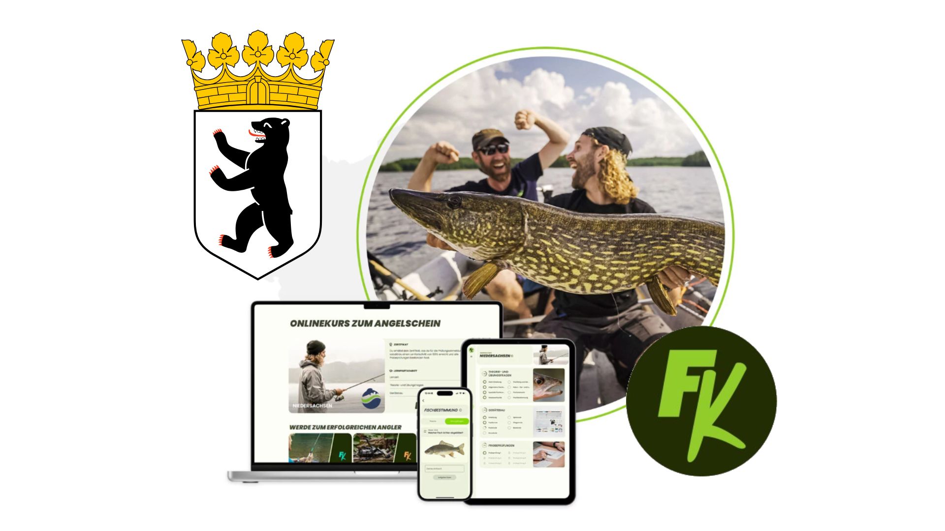 Der Fischereischein Berlin Online - Kurs zur Prüfungsvorbereitung mit Fishing-King