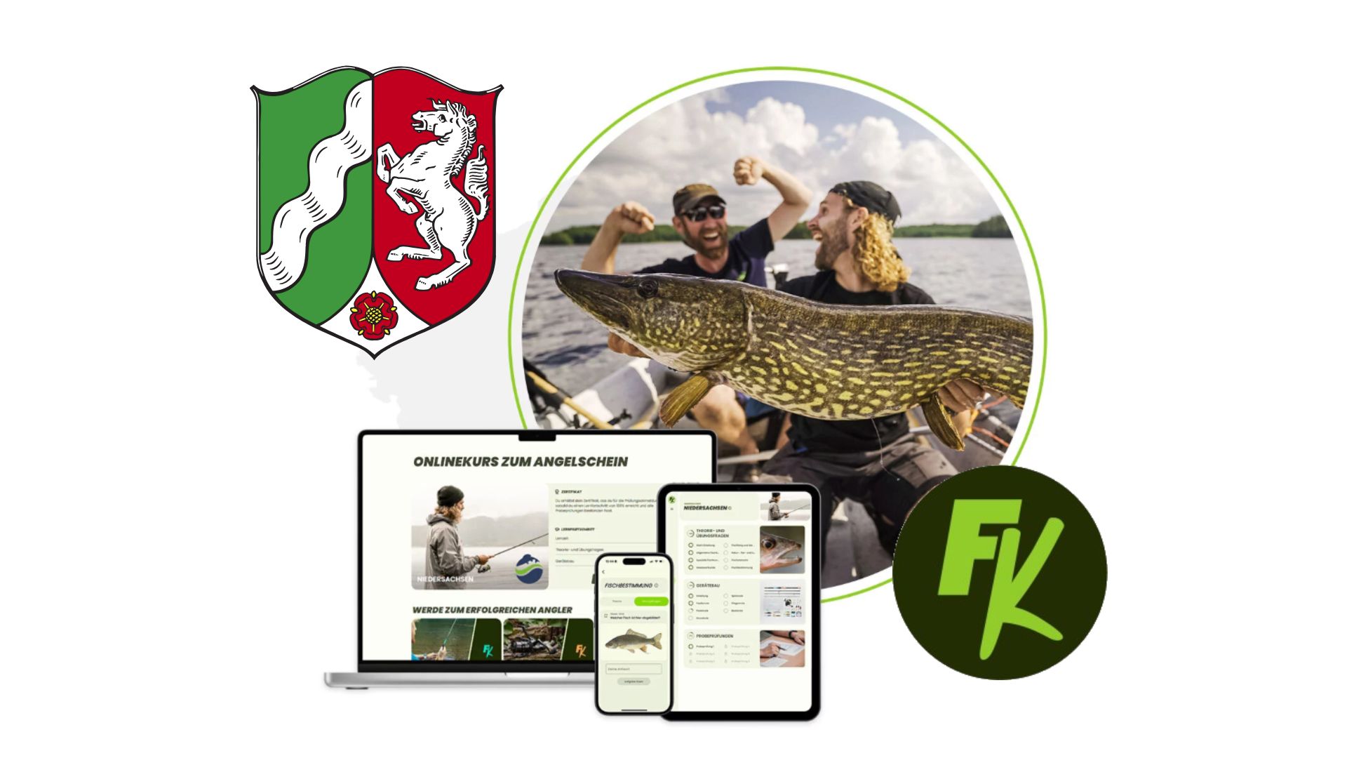 Der Fischereischein NRW Online - Kurs zur Prüfungsvorbereitung mit Fishing-King
