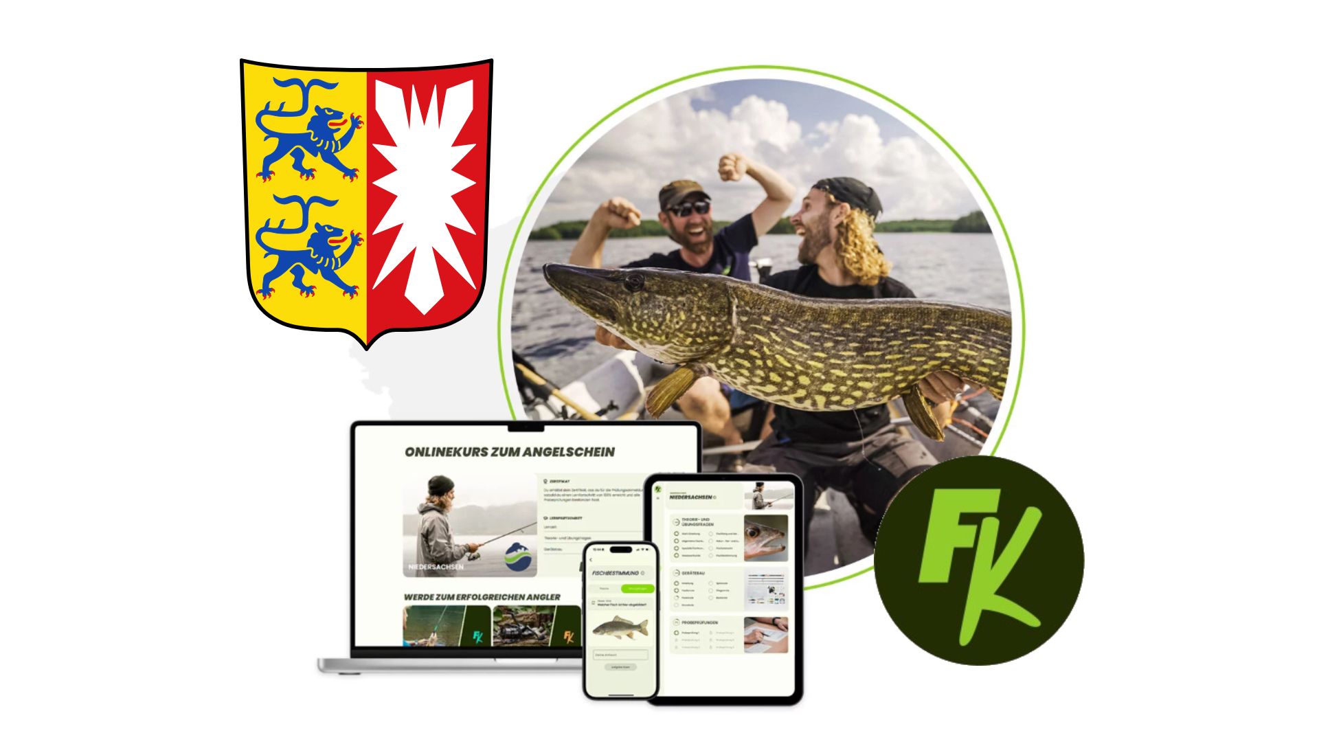 Der Fischereischein Schleswig Holstein Online - Kurs zur Prüfungsvorbereitung mit Fishing-King